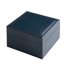 Bestyle Luxe Donkerblauwe Stijve Klep Deksel Geschenkverpakking Pu Lederen Dozen Voor Horloge Accepteren Uw Logo - Product Image 3