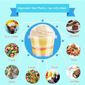Vasos de postre biodegradables con <span class=keywords><strong>tapas</strong></span> de cúpula Vasos de postre de plástico de 5oz con <span class=keywords><strong>tapas</strong></span> Paquete de 100 Vasos de postre reutilizables pequeños de <span class=keywords><strong>6</strong></span> onzas con - Product Image 5