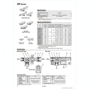 SMC Pneumatics Éjecteur à vide ZH15BSA-08-10 pièce d'équipement de manutention - Product Image 1
