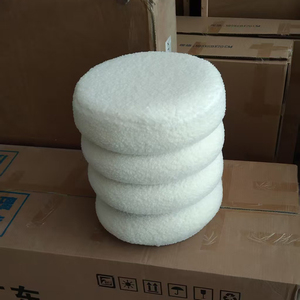 Großhandel Runder Moderner Ottoman-Hocker Möbel Kleiner Cremeweißer Ottoman für Wohnzimmer Schlafzimmer <span class=keywords><strong>Otoman</strong></span> Schminkstuhl - Product Image 6