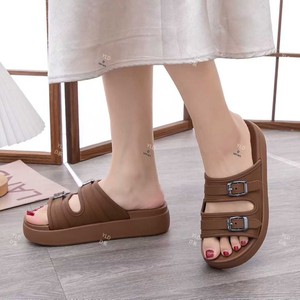 Sandali da <span class=keywords><strong>donna</strong></span> con suola spessa e tre fibbie, stile francese, alla moda e versatili, adatti anche con gonna, per l'ufficio e la spiaggia. - Product Image 4
