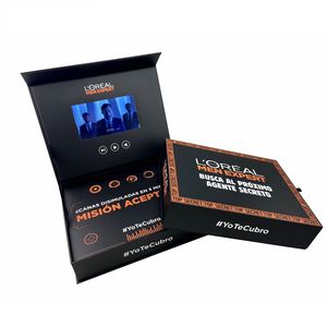 Promoción caliente Nueva invitación publicitaria Caja de video de regalo de marca con pantalla LCD Diseño de papel de estilo musical elegante para regalos - Product Image 5