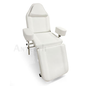 Silla facial de belleza blanca plegable moderna, tratamiento económico, ajuste de mesa de masaje, cama de belleza plegable portátil - Product Image 4