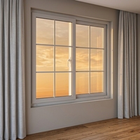 Finestra a Battente in PVC Stile Francese Moderno con Chiusura Multipunto e Doppio Vetro per Sostituzione Residenziale