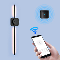Applique murale LED moderne et minimaliste avec télécommande Wifi détachable en aluminium et métal Applique murale intelligente alimentée par batterie pour chambre à coucher