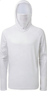 <span class=keywords><strong>Maglia</strong></span> da Pesca Sportiva da Uomo a Maniche Lunghe con Protezione UV Personalizzabile e All'ingrosso, con Cappuccio, UPF 50, in Rete, con Maschera e Scaldacollo UV Integrato - Product Image 3