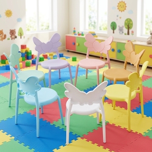 Silla Apilable Colorida con Respaldo para Jardín <span class=keywords><strong>de</strong></span> Infancia, Silla <span class=keywords><strong>de</strong></span> Ocio Transfronteriza para Niños - Product Image 4