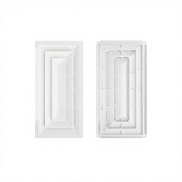 Diffuseur carré moderne en alliage d'aluminium 600*300 avec plaque à boucle en aluminium intégrée, sortie d'air murale pour climatisation centrale