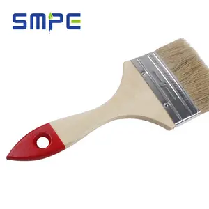 Hot sale custom industrial paint brush set long wooden handle detail paint brush for wall Decor painting