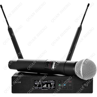 Mikrofon Nirkabel Profesional QLXD4 QLXD24 Genggam BETA58 BETA87 Bodypack Lapel Headset