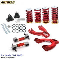 AUTOFAB-Ressorts Hélicoïdaux De Abaissement + carrossage Avant kits + Bras de Contrôle Inférieurs Arrière (Convient Pour Honda Civic 88-95) AF-FCACASP-01EG