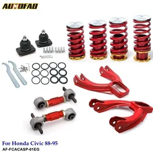 AUTOFAB - Lowering Coil Springs + Front camber kits + Rear Lower Control Arms (Fits For Honda Civic 88-95) AF-FCACASP-01EG