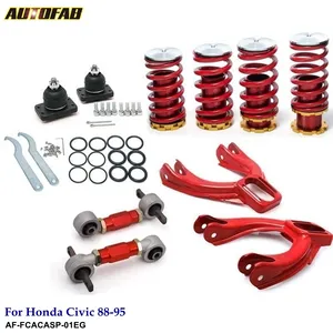 AUTOFAB-Redução Molas + kits camber Dianteiro + Traseiro Controle Parte Inferior do Braço (Serve Para Honda Civic 88-95) AF-FCACASP-01EG