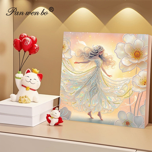 Kits d'art de peinture au <span class=keywords><strong>diamant</strong></span> faits main Panwenbo Princess DIY, kits de peinture au <span class=keywords><strong>diamant</strong></span> 5D avec cristaux et strass pour la décoration murale de la maison - Product Image 5