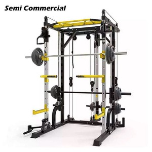 เครื่องออกกำลังกายมัลติฟังก์ชั่น MR Compact Commercial Power Rack Smith สำหรับสควอท อก ขา พร้อมแผ่นโฟม ABS และอุปกรณ์สแตนเลส เสริมสร้างความแข็งแรง - Product Image 2