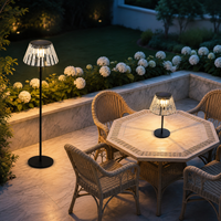 Lampe de table solaire flexible rechargeable à capteur, lampe de nuit en cristal pour mariage, fête, extérieur, patio, décoration de jardin