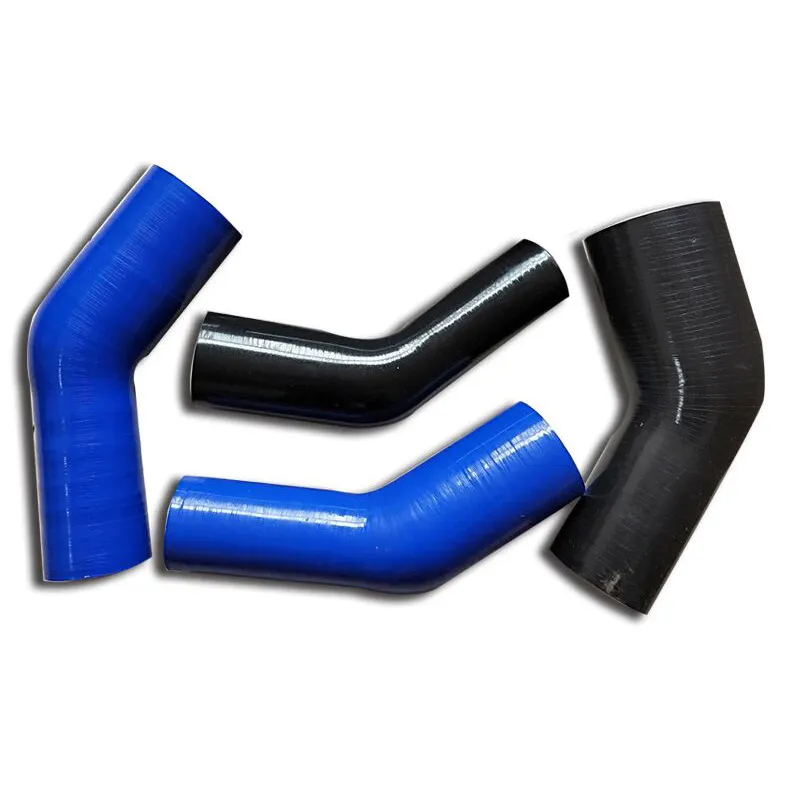 Tuyau en Silicone personnalisé résistant aux hautes températures, coude en Silicone noir bleu, tuyau en caoutchouc 45 90 135 180 degrés, tuyau de chauffage en Silicone