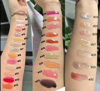 Maquillage en gros produits uniques gloss pour les lèvres base longue tenue gloss transparent à paillettes marque privée