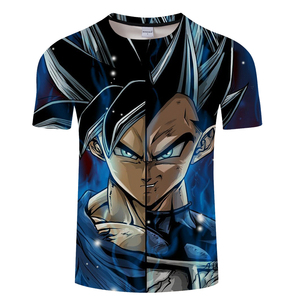 Livraison gratuite, impression personnalisée <span class=keywords><strong>DragonBall</strong></span> Z <span class=keywords><strong>Super</strong></span> Saiyan Son Goku Anime été, impression 3D, grande taille, respirant, écologique, intelligent - Product Image 5