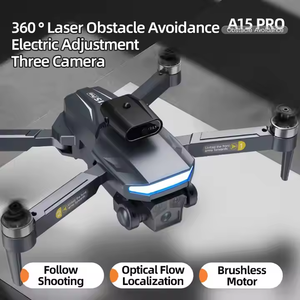 Oferta Especial: <span class=keywords><strong>Mini</strong></span> Helicóptero A15 PRO 4K, Quadcopter de Juguete, Dron RC con Tres Cámaras, Modo Sin Cabeza, para Niños - Product Image 5