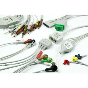 สายเคเบิล <span class=keywords><strong>ECG</strong></span> รุ่น JC-906P ของ Plinma <span class=keywords><strong>OEM</strong></span> ราคาโรงงาน 3/6 อิเล็กโทรด ใช้ได้กับเครื่อง Nihon Kohden - Product Image 4