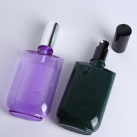 Flacon de parfum en promotion, 60 ml / 150 ml, nouveau design, flacon pulvérisateur carré noir vide personnalisé