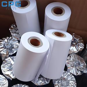 Papier thermique personnalisé du fabricant 80x80mm 48gsm faible poussière impression pleine surface surface lisse papier thermique pour scanner logistique - Product Image 6