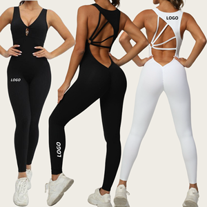Hollow Beauty Back YogaLift Hip Body Scrunch Butt Sports Fitness Onepieces Sexy Beauty Back Yoga Suit Yoga Jumpsuit - Product Image 1