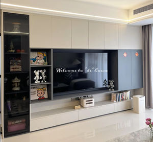 Mueble de TV Personalizado para Hogar, Hotel, Villa, Madera Maciza, Inteligente, Moderno, Lujoso, Minimalista, Fábrica de Origen, Diseño Gratuito, MOQ 2 Piezas - Product Image 2