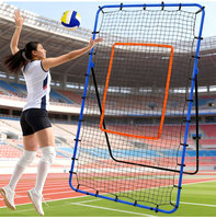 Filet de rebond de football 4x7FT, but de rebond réglable multi-angles, filet d'entraînement pour le volley-ball, le baseball et le hockey