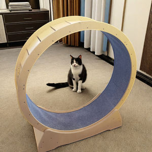 Chat mouvement jouet sûr interactif en bois chat tapis roulant ménage silencieux roue de course pour chat - Product Image 1