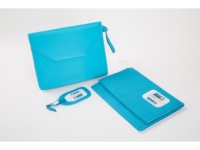 Porte-documents de voyage en PU avec logo personnalisé, porte-passeport imperméable pour les voyages d'affaires