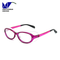 Monture de prescription ovale personnalisée OEM TPEE&TR90, anti-lumière bleue, pour enfants et adolescents, taille 50-17-130, fournisseur direct d'usine