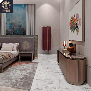High End Villa Modern Luxury Upholstered Bedroom <strong>Sets</strong> Dark <strong>Purple</strong> Leather Up-holstered <strong>Beds</strong> - Product Image 6