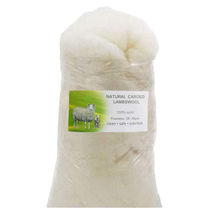 바늘 펠팅을 위한 2oz 카드화된 양고기 양모 채우기 배팅, 니트 장난감, 공예품, 밝은 창작, 베개 필러, 박제 - Product Image 1