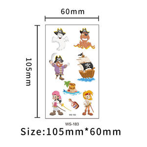 Impermeable a prueba <span class=keywords><strong>de</strong></span> sudor <span class=keywords><strong>caza</strong></span> del tesoro divertido dibujos animados divertido niños temporal desechable tatuaje pegatina pirata tatuaje pegatina - Product Image 2