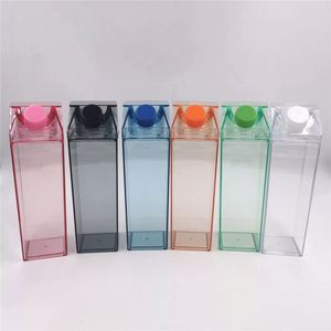 Eco Friendly Bpa Free PS Plastic 500Ml <b>Milk</b> <b>Bottle</b> Party Home Travel Portable Water Transparent Mug Carton Box - Product Image 6