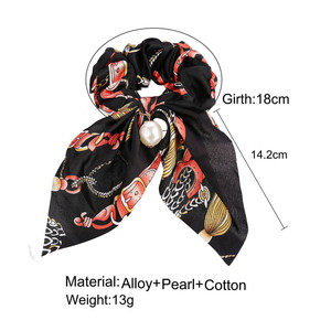 Coleteros con Perlas para Mujer, Coleteros con Lazo Largo y Nudo para Mujer - Product Image 2