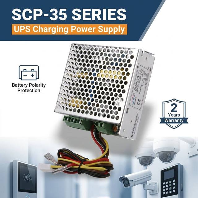 SCP-35-12 Mini UPS Power Supply with Battery Charger 35W 13.8V 2.6A AC DC 12V for Router Modem