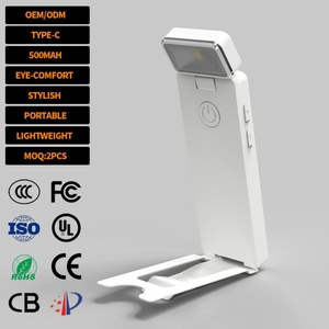 Lampe de lecture portable à clipser avec protection oculaire, luminosité réglable, LED, rechargeable par USB, pour la lecture au lit - Product Image 1