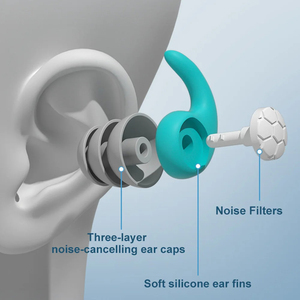 Al por Mayor, 1 Par de Tapones de Silicona para Dormir, Reducción de Ruido, Impermeables, para Natación y Entornos Ruidosos - Product Image 3
