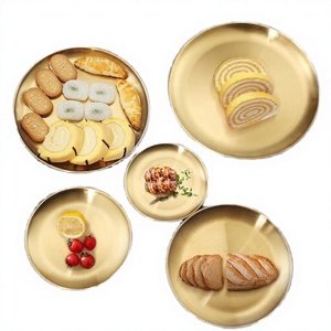 Platos Desechables Ecológicos de Acero Inoxidable de Grado Alimenticio, Diseño Personalizado Estilo Coreano, para Restaurantes y Fiestas, Venta al Por Mayor - Product Image 3