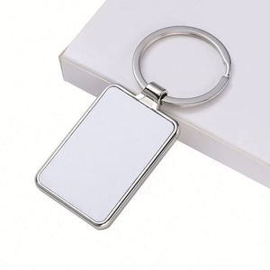 Wholesale Blank Sublimation Keyrings <b>Customized</b> Metal Heart Transfer Printing Keyholder DIY <b>Keychains</b> - Product Image 1