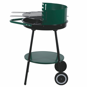 BBQ ROTONDO VERDE CON RUOTE 51X84,5CM - Product Image 3