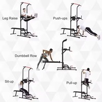 Station de traction multifonctionnelle réglable en acier et PU de haute qualité pour la musculation des biceps et des triceps, idéale pour la maison et les salles de sport commerciales.