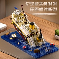 2383 pièces, modèle de bateau Titanic à l'échelle 1:8, briques de construction en plastique ABS, énorme navire de croisière, jouet de construction pour enfants de 5 à 7 ans