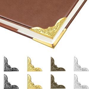 Angolari Protettivi in <span class=keywords><strong>Metallo</strong></span> Anticato per Copertine di Libri e Quaderni, Angoli Metallici per Libri, Mini Angolari Protettivi per Menù e Borse, Fai da Te Scrapbook - Product Image 1