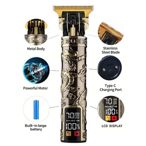 Tondeuse à barbe électrique pour homme, sans fil, rechargeable par USB, avec lame en acier inoxydable, pour usage domestique - Product Image 3