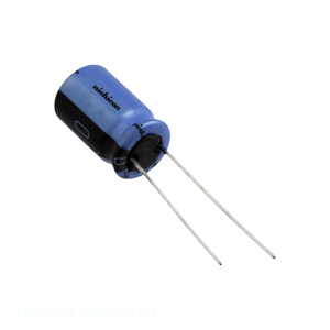 Condensateur à traversée de circuit (TH) 470 µF 20% 35V RADIAL TH UKT1V471MPD1TD, canal fabricant, aluminium, 470 µF - Product Image 1