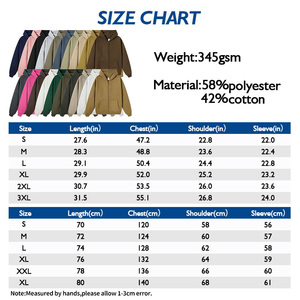 Polyester/Cotton Heavyweight Zip Hoodie Men's Oversized Eco-Certified Zipper-Up Sustainable Autumn Plain Dyed - Product Image 6